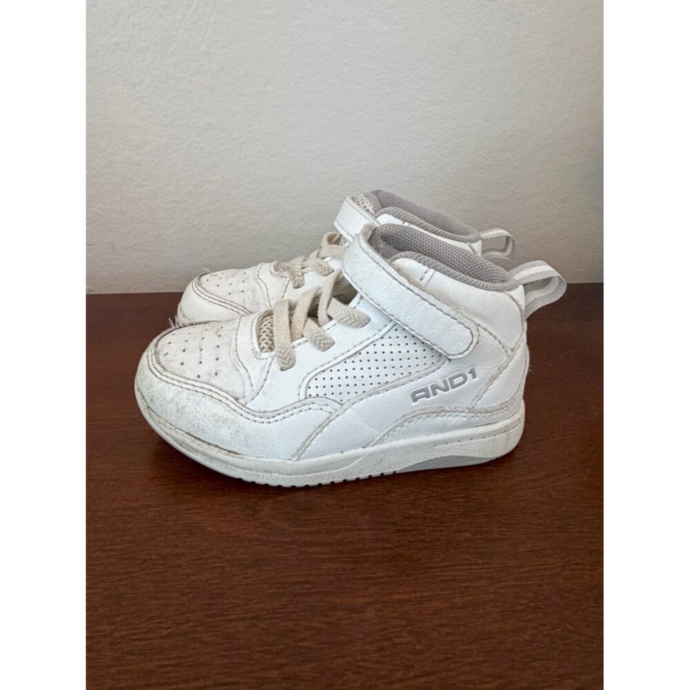 AND1 Toddler White High-Top Sneakers - Size 7